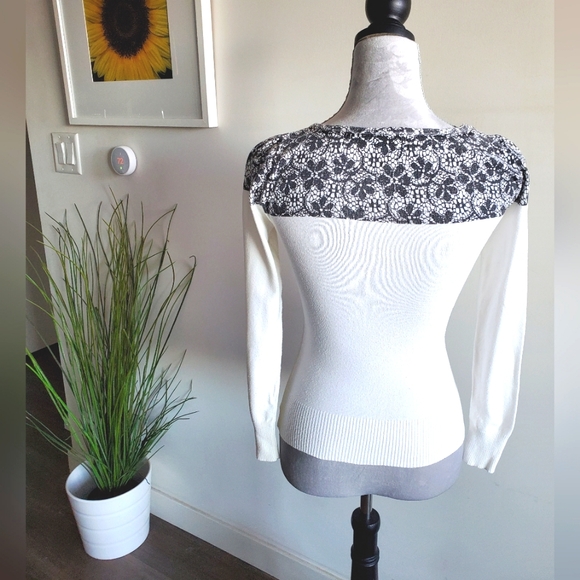 BEBE Faux Lace Sweater - Picture 6 of 10